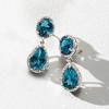 Ross-Simons 11.00 ct. t.w. London Blue Topaz and .14 ct. t.w. Diamond Drop Earrings in Sterling Silver - 3 of 4