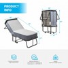 Mjkone Folding Bed with 5''Memory Sponge Mattress,Portable Guest Bed Camping Cot,Soft Padded Rollaway Sleeping Bed - 3 of 4