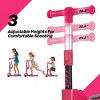 Ziffy 2-in-1 Toddler Kick Scooter, 3-Wheel LED Scooter with Adjustable Height Handlebars & Foldable Seat, Ride-On Toy for Ages 3-12 (110 Lbs Capacity) - 2 of 4