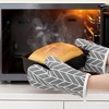 REGALWOVEN Soft Oven Mitts, Heat-Resistant Cooking Gloves, Thick Cotton Lining, Gripping for Baking, Grilling, Kitchen Mitts Set of  2 - 4 of 4