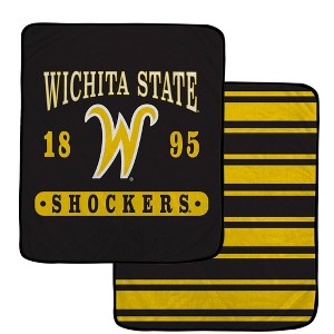 NCAA Wichita State Shockers Varsity Plaque Double Sided Royal Plush Blanket - 1 of 1