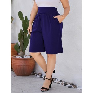 Womens  Shorts Stretchy Comfy Denim Pants Casual Workout - 1 of 4