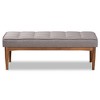 Sanford Wood Dining Ottoman - Baxton Studio - 2 of 4