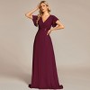 Ever-Pretty Floor Length Short Sleeve V-Neck Formal Dress - 2 of 4