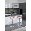 Lyngins Office & Bar Counter Height Bar Stool Set of 2,Modern Swivel Bar Stools with Chrome-Plated Metal Base, Height Adjustable Velvet Counter Stools - 3 of 4