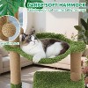 37" Cat Tree Tower for Indoor Cats Multi-Functional Comfy Cat Bed - with Sturdy Scratching Post, Cozy Hammock - 3 of 4