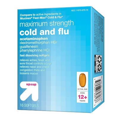 Cold & Flu Softgel - 16ct - up & up™