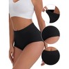 INSPIRE CHIC Women's High-Waisted Cotton Underwear Full-Coverage Airy Strong Elasticity Briefs 3 Packs - 3 of 4