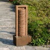 Teamson Home 32" Metal Fiberglass and Polyresin Cascading Framed Column Fountain Brown - 2 of 4