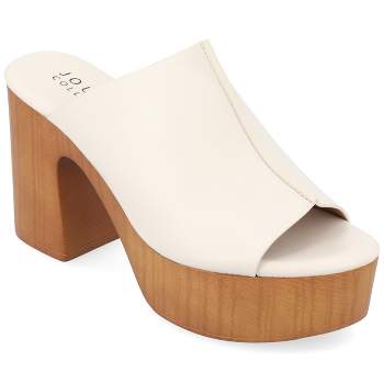 Journee Collection Womens Lorenza Tru Comfort Foam Platform Clog Open Toe Sandals