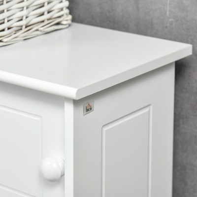 White MDF Over-the-Toilet Bathroom Cabinet with Adjustable Shelves