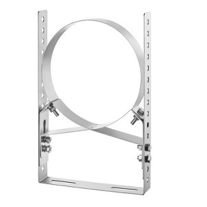 VEVOR Adjustable Wall Bracket for 6 inch Diameter Chimney Pipe, 304 Stainless Steel Through the Wall Mounting Kit, Silver - 1 of 4