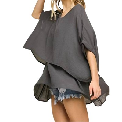 Women's Layered Cuffed 1/2 Sleeve Top - umgee