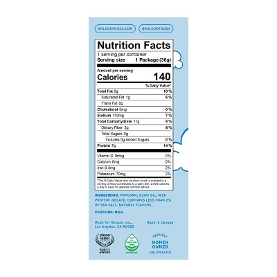 Khloud Olive Oil Sea Salt Protein Popcorn Multipack - 6oz/6ct