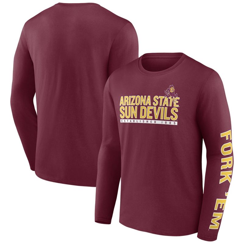 NCAA Arizona State Sun Devils Men&#39;s Chase Long Sleeve T-Shirt, 1 of 4
