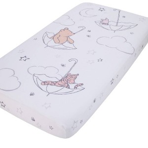 Disney Baby Winnie The Pooh Photo Op Fitted Crib Sheet - Ivory/Tan/White - 1 of 4