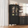 63 Inch Tall Storage Cabinet, Kitchen Pantry 5 Tier Bathroom Cabinet with 2 Doors Adjustable Shelves for Kitchen, Dining Room, Bathroom - 4 of 4