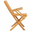 vidaXL Folding Patio Chairs - 4 pcs Set in Solid Teak Wood with Classic Slatted Design and Foldable Function for Easy Storage - 4 of 4