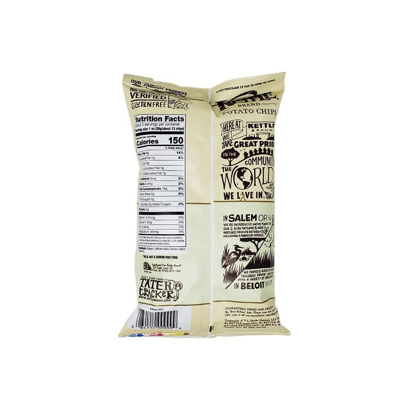 Kettle Brand Unsalted Potato Chips - Case of 15/5 oz, 3 of 6