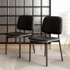 Gaoyangjiaju 32.7 Inch 4 Pack PU Leather Dining Chairs with Metal Frame Modern Accent Chairs for Dining Room Kitchen - 2 of 4