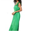 Women's Crinkled Ruffled Shoulder Midi Dress - current air - 3 of 4