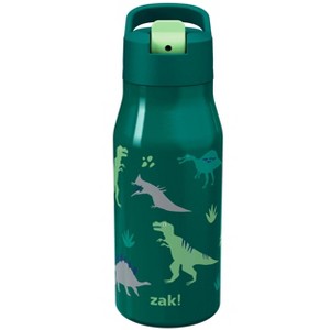 Zak Designs 14 fl oz Double Walled Stainless Steel Tranquility Insulated Straw Bottle - 1 of 4