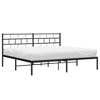 vidaXL Metal California King Bed Frame with Headboard, Heavy-Duty, Under-Bed Storage, No Mattress - 3 of 4