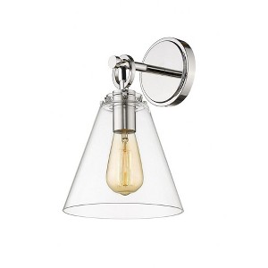 Harper 1-Light Glass Wall Sconce - Modern Dimmable Fixture for Bathroom, Bedroom, Hallway - 1 of 1
