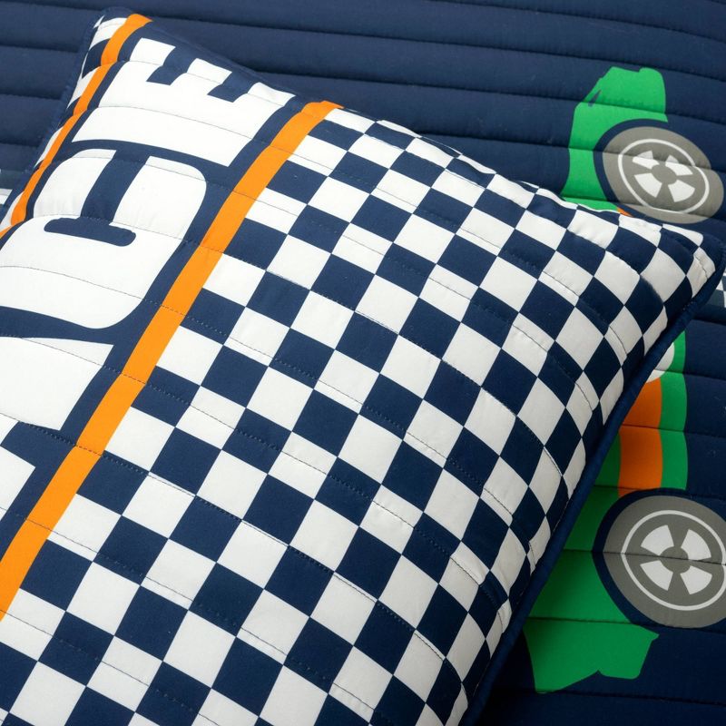Kids' Racing Cars Reversible Oversized Quilt Bedding Set - Lush Décor, 5 of 13