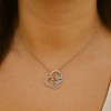 Silver Titanium Steel Heart & "LOVE" Modern Women's Necklace - 2 of 4