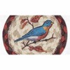 Earth Rugs Wildlife Bluebird Printed Coaster – 5"x5" Round Jute, Hand-Stenciled Rustic Nature Accent - 3 of 3