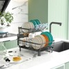 SKONYON 2-Tier Multi-Functional Dish Drying Rack Kitchen Dish Rack - 2 of 4