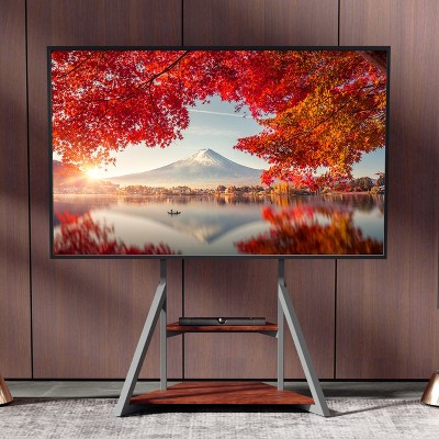 Artloge Heavy Duty Freestand TV Stand Industrial TV Mount Stand Corner TV Floor Stand Adjustable for 40-75" TVs Max Load 80KG with Storage Shelves