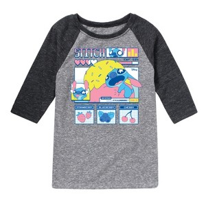 Boys' - Disney - Stitch Food Kawaii Raglan Graphic T-Shirt - 1 of 4
