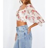 Women's Chiffon Balloon Sleeved Bustier Crop Top - One and Only Collective - 2 of 3
