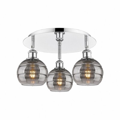 Rochester - 3 Light Flush Mount In Industrial Style-8.88 Inches Tall and 17.63 Inches Wide