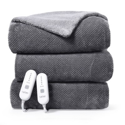 Heated Electric Blanket with Dual Control, Soft Flannel Thicken Heated Blankets for Couch, 5 Heat Settings, 10 Hours Auto Shut Off, 90"x 100"