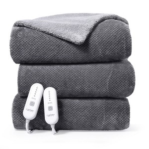 Heated Electric Blanket with Dual Control, Soft Flannel Thicken Heated Blankets for Couch, 5 Heat Settings, 10 Hours Auto Shut Off, 90"x 100" - 1 of 4
