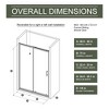 GDFStudio Ruskin Modern Stainless Steel and Tempered Glass Single Sliding Shower Door with Handle - 3 of 4