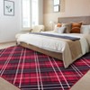 Washable Modern Striped Rug Non Slip Low Pile Rug Soft Throw Floor Cover Foldable Indoor Carpet for Living Room Bedroom Nursery - 4 of 4