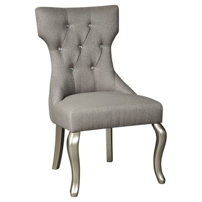 Set of 2 Coralayne Dining Upholstered Side Chair Silver - Signature Design by Ashley