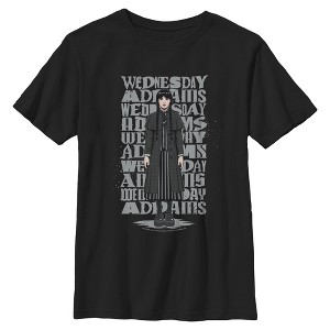 Boys Wednesday Cartoon Addams T Shirt - 1 of 4