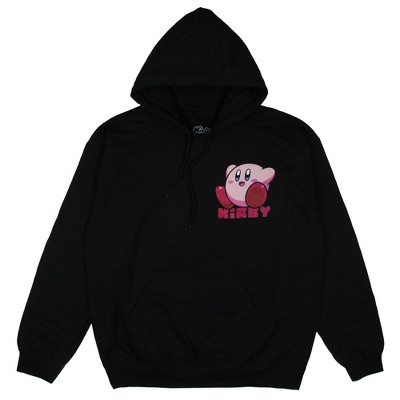 Nintendo Men's Kirby Pink Round Hero Graphic Print Gamer Pullover Hoodie