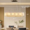 Monzerat 39.3" Rectangle Alabaster Chandeliers - 2 of 4