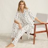 Lands' End Women's Brushed Cozy Waffle Jersey 3 Piece Pajama Set - Tank Top Pant and Robe - 4 of 4