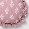 Round Ruffle Floral Jacquard Pillow Purple/Cream - Threshold™ designed with Studio McGee - 3 of 4