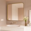 Rectangular Framed Tempered Glass Wall-Mounted Bathroom Vanity Mirror - 4 of 4