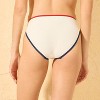 Women's Ribbed Contrast Binding Mid-Rise High Leg Medium Coverage Bikini Bottom - Shade & Shore™ Cream - 2 of 3