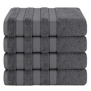 American Soft Linen 4 Piece 100% Cotton 27x54" Salem Bath Towel Set - 1 of 4
