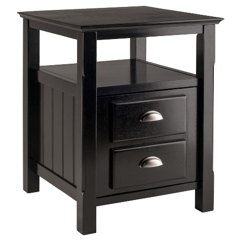 Winsome wood ava 2024 black nightstand